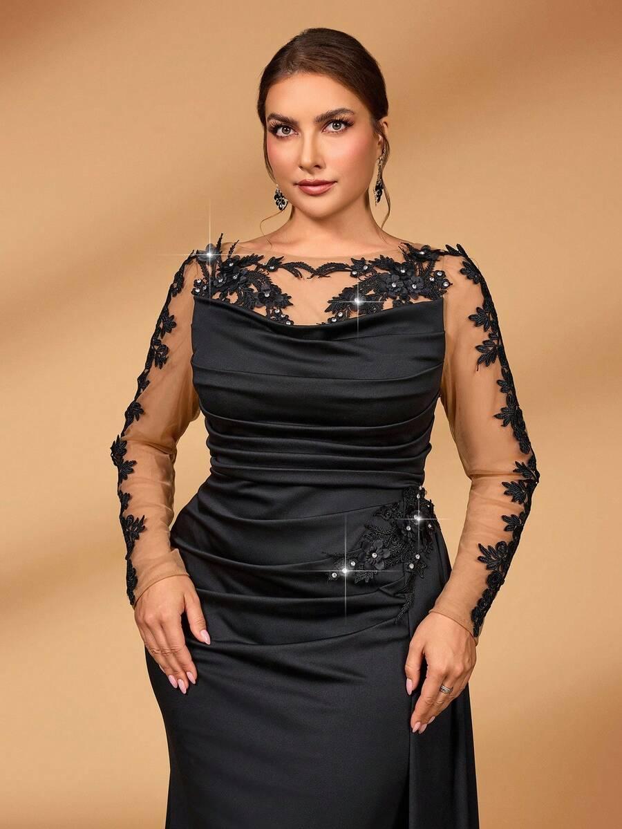 CZARNA MAXI SUKIENKA