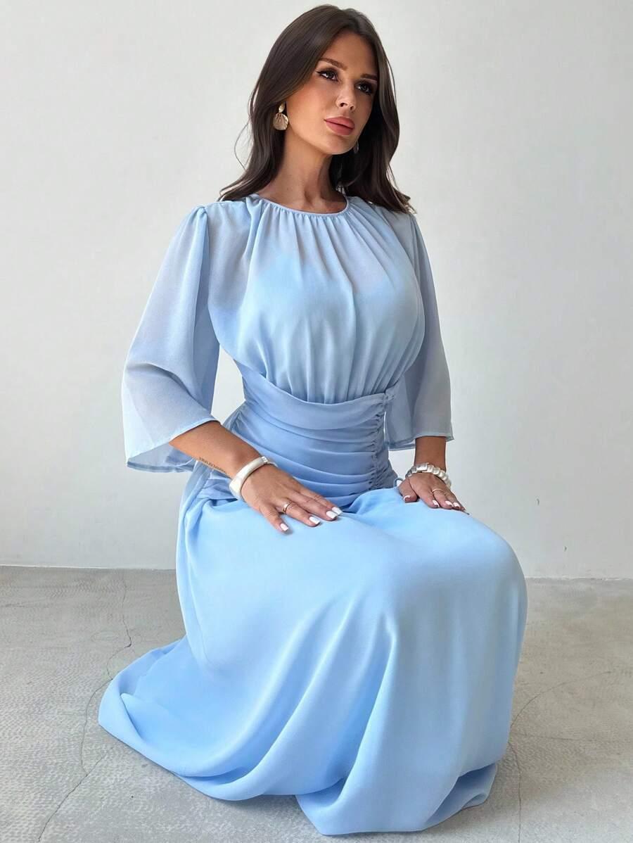 NIEBIESKA MAXI SUKIENKA