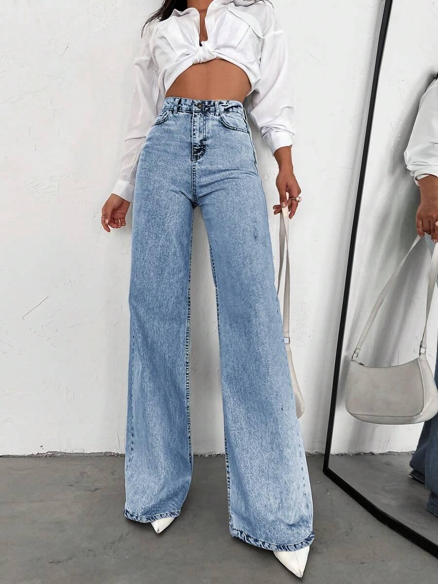 SPODNIE JEANS SZEROKIE NOGAWKI