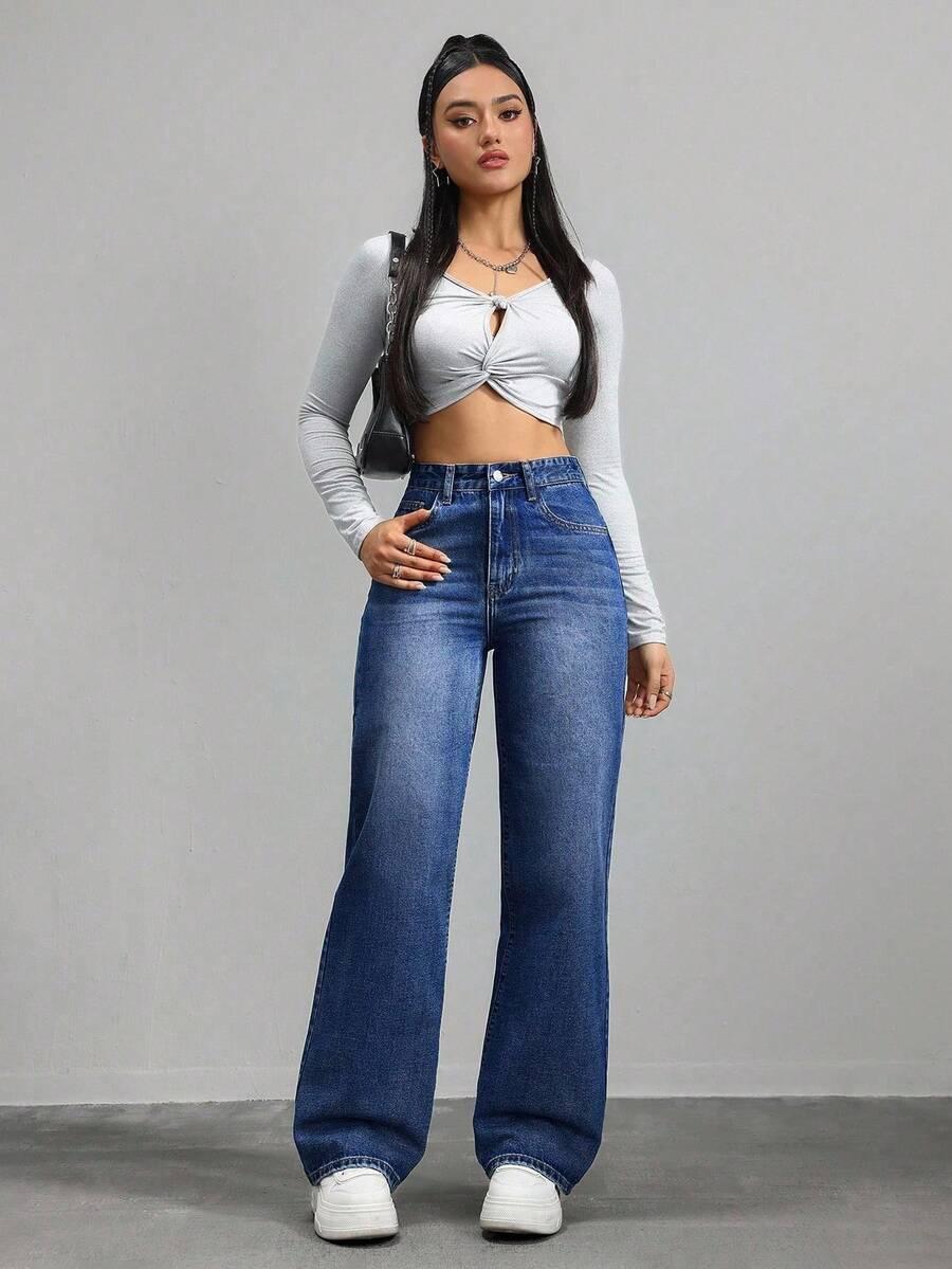NIEBIESKIE SPODNIE JEANS