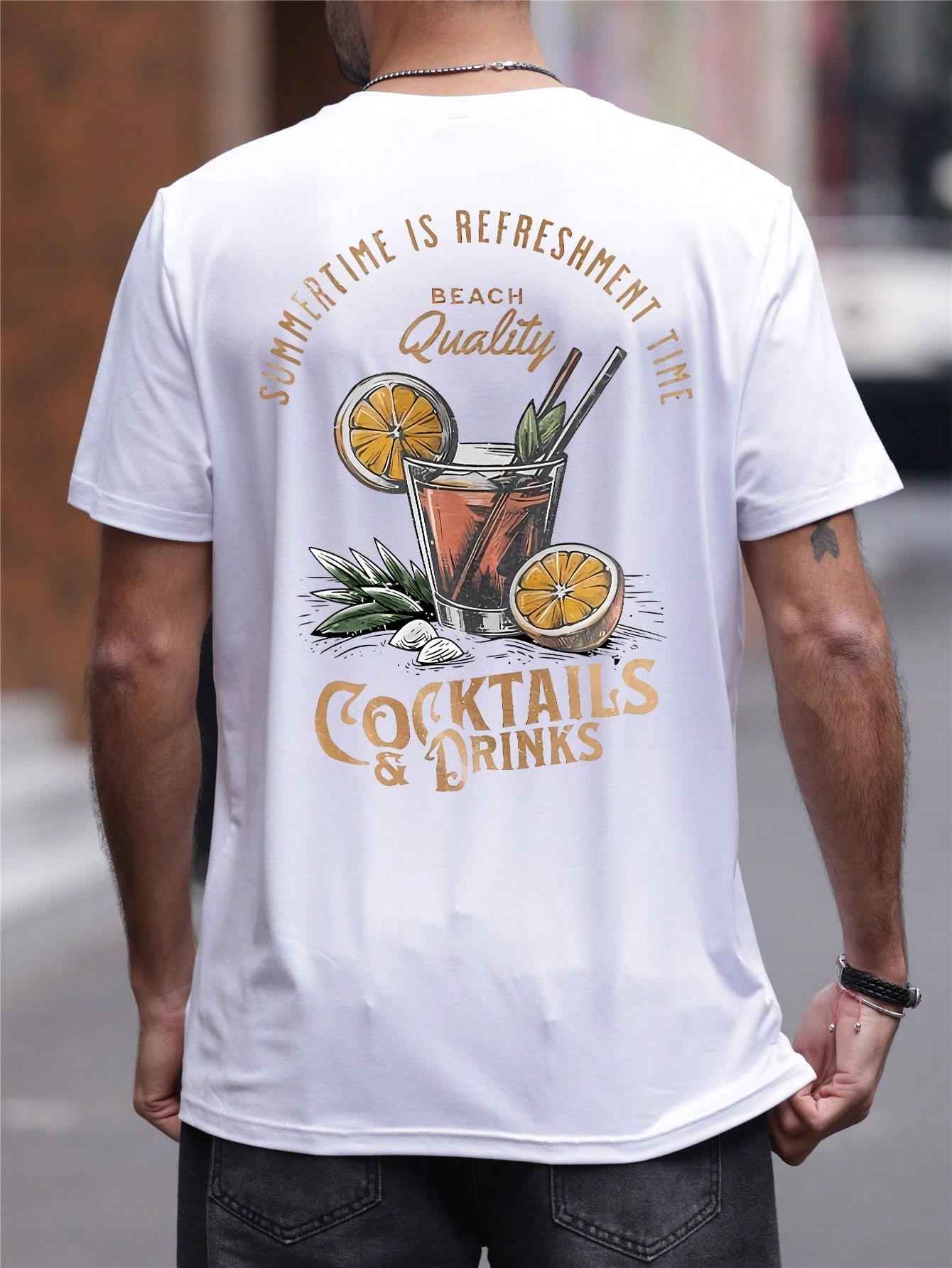 biały t-shirt print