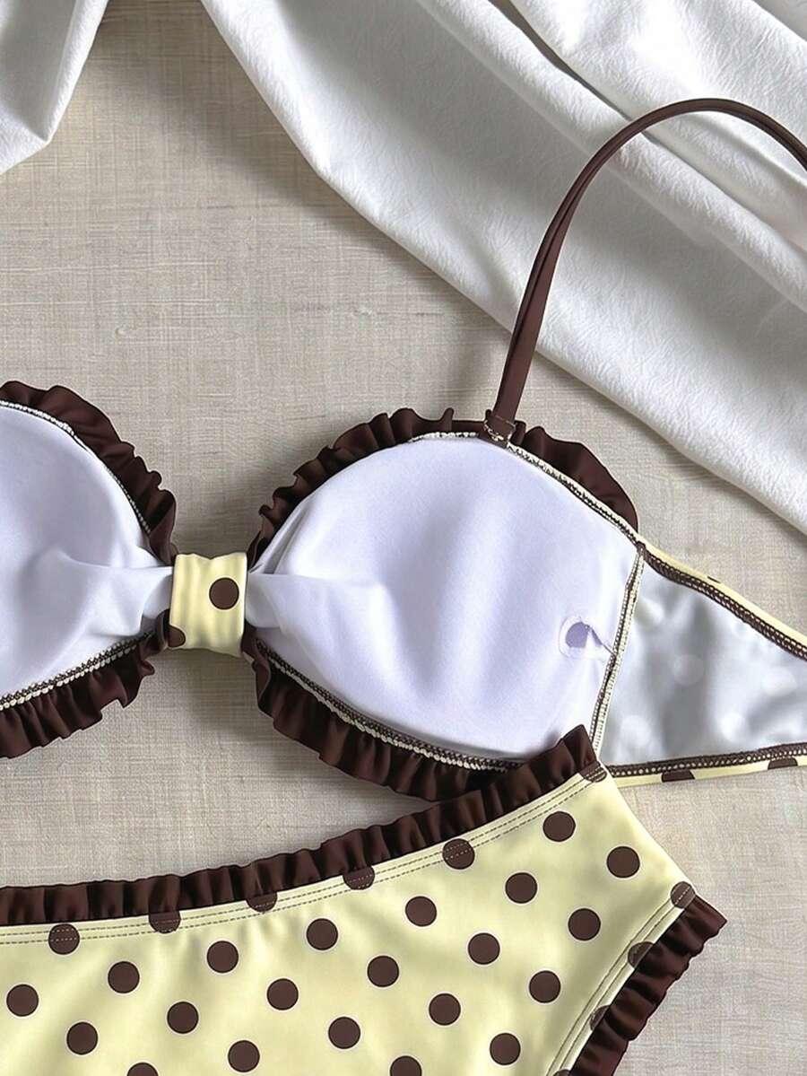 DWUCZĘŚCIOWE BIKINI DAMSKIE W GROSZKI