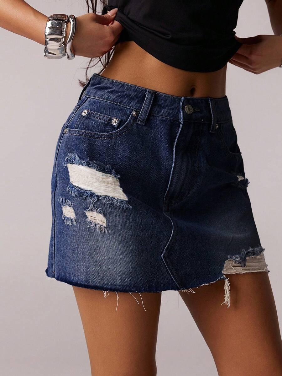 SPÓDNICA JEANSOWA MINI