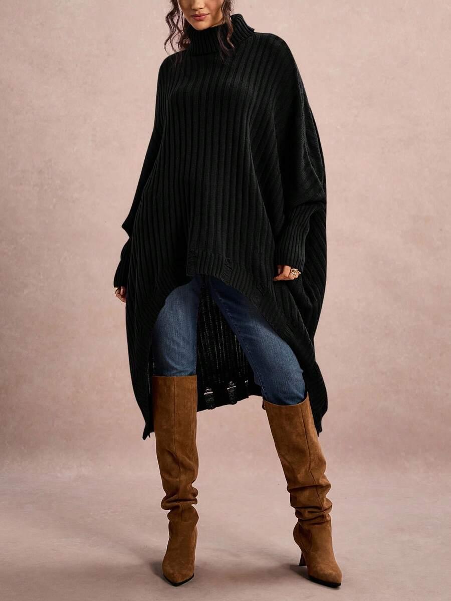 czarny sweter golf