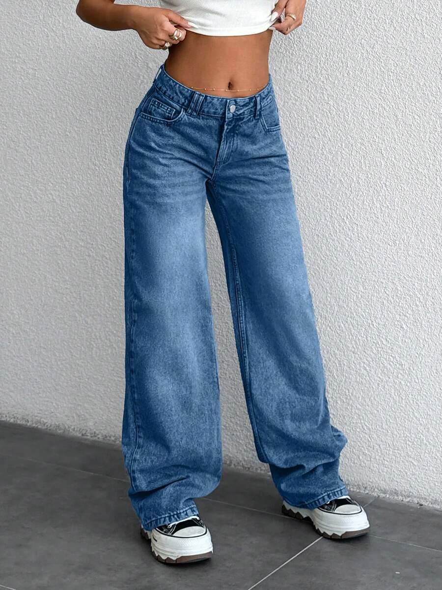 NIEBIESKIE SPODNIE JEANS