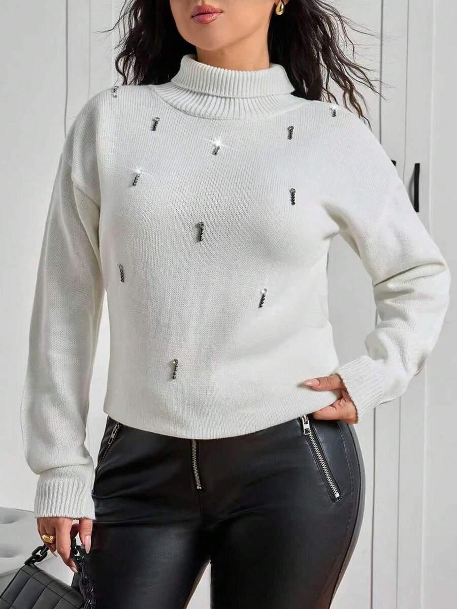 SWETER Z GOLFEM ZE ZDOBIENIEM