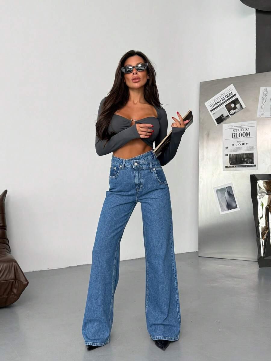 NIEBIESKIE SPODNIE JEANS