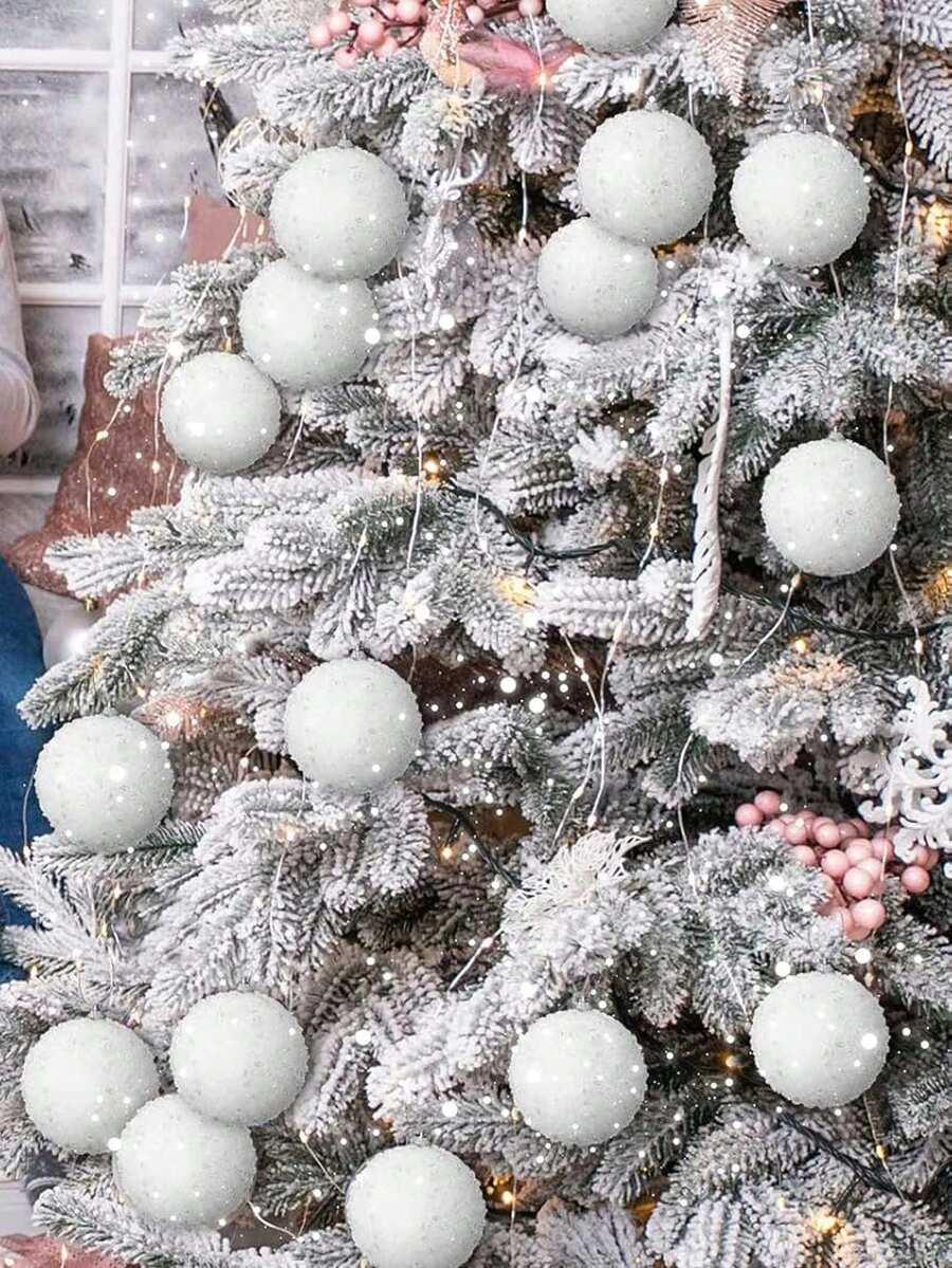 białe bombki 6-pack