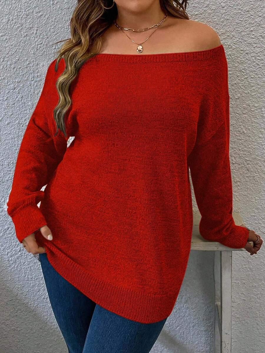 SWETER Z ODKRYTYMI RAMIONAMI 