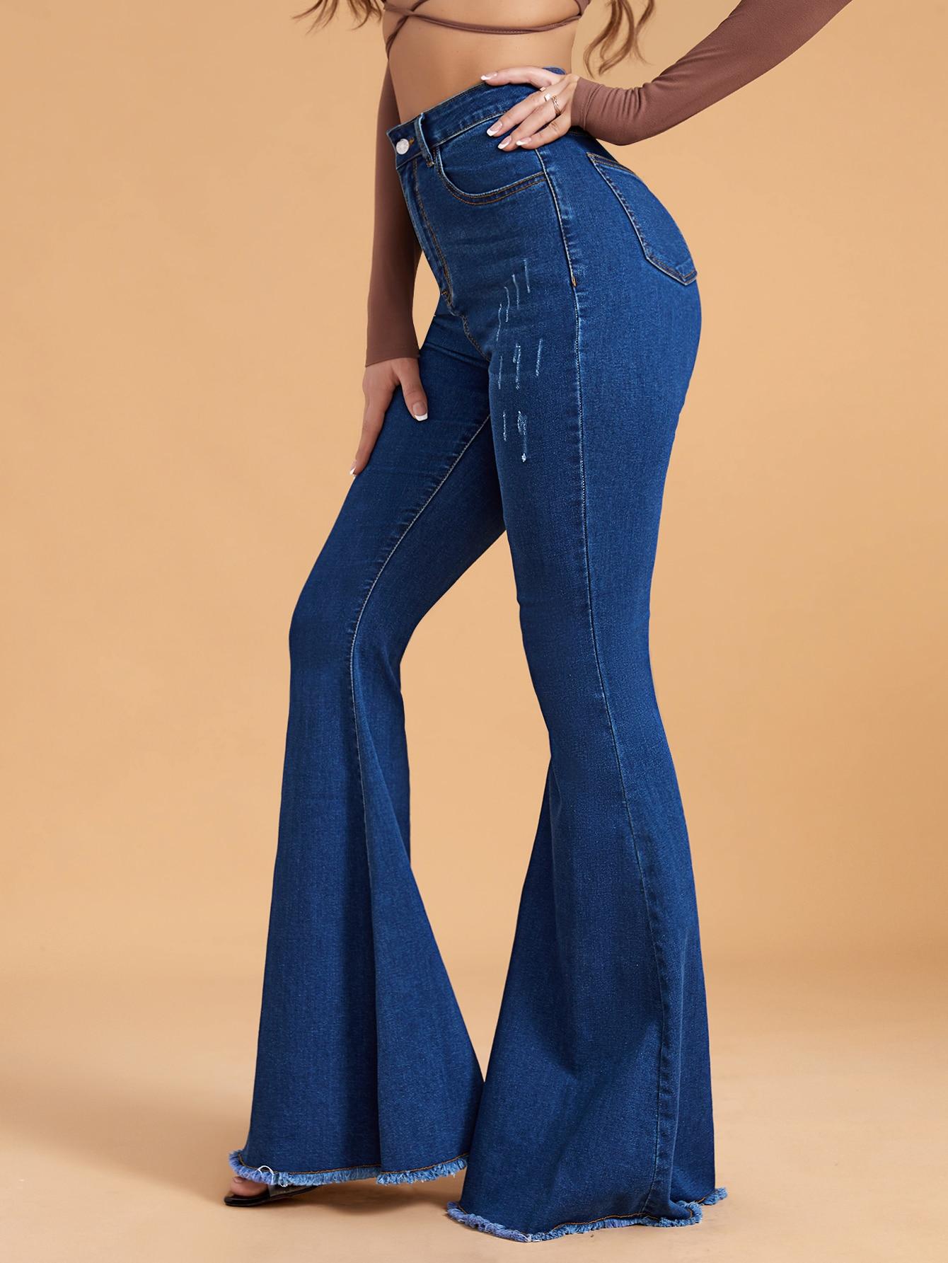 spodnie jeans dzwony