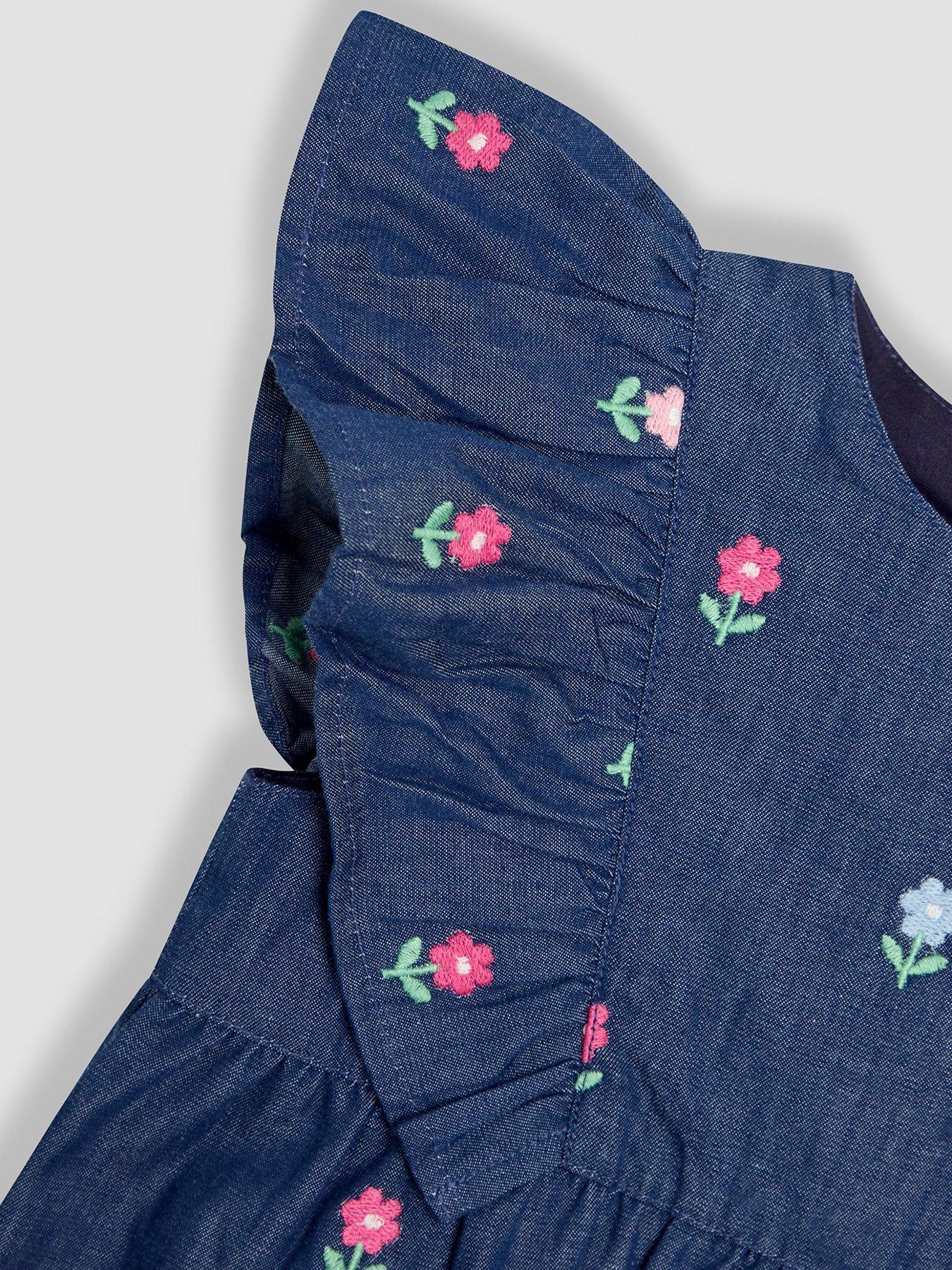 JOJO MAMAN BEBE KOMBINEZON DZIEWCZĘCY W KWIATUSZKI 0-3M