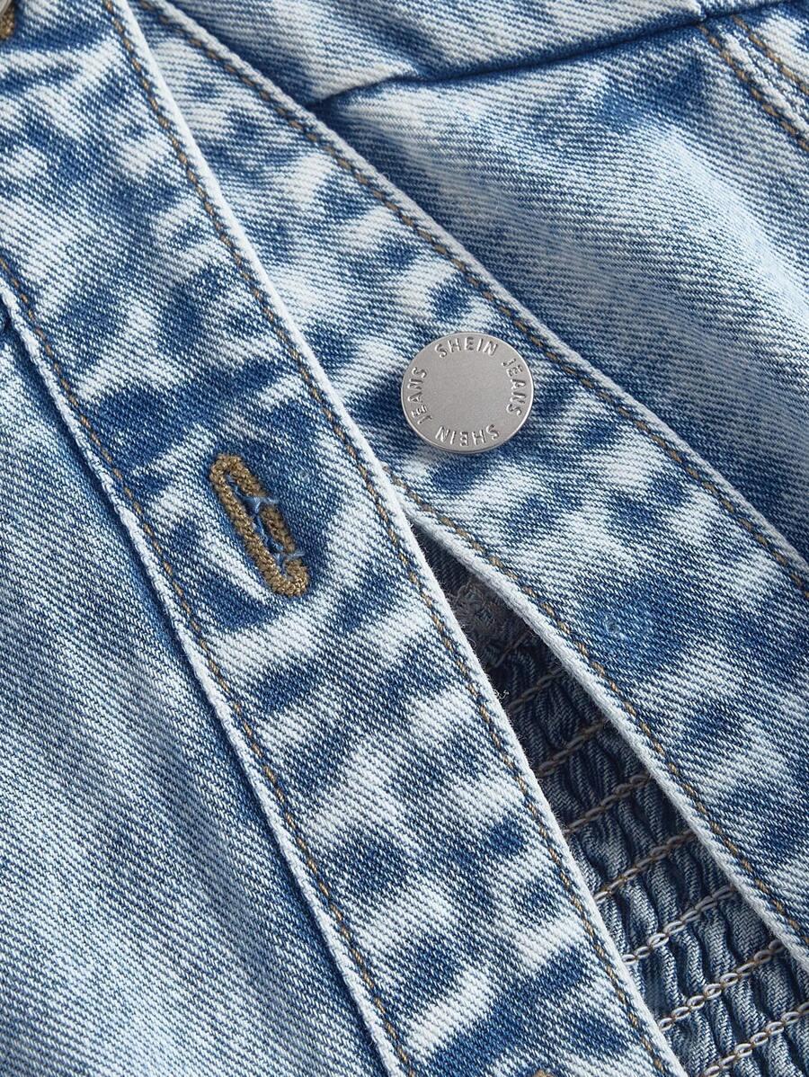 jeansowa rozkloszowana sukienka krótki rękaw v neck
