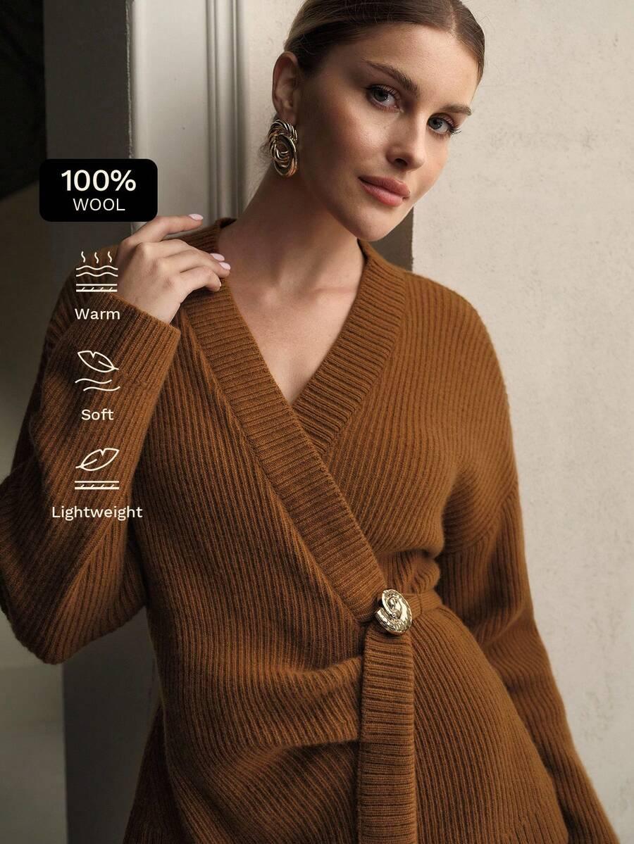 SWETER DAMSKI Z WIĄZANIEM 