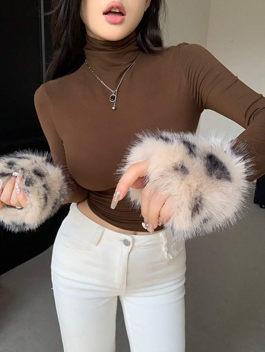 BRĄZOWY SWETER GOLF