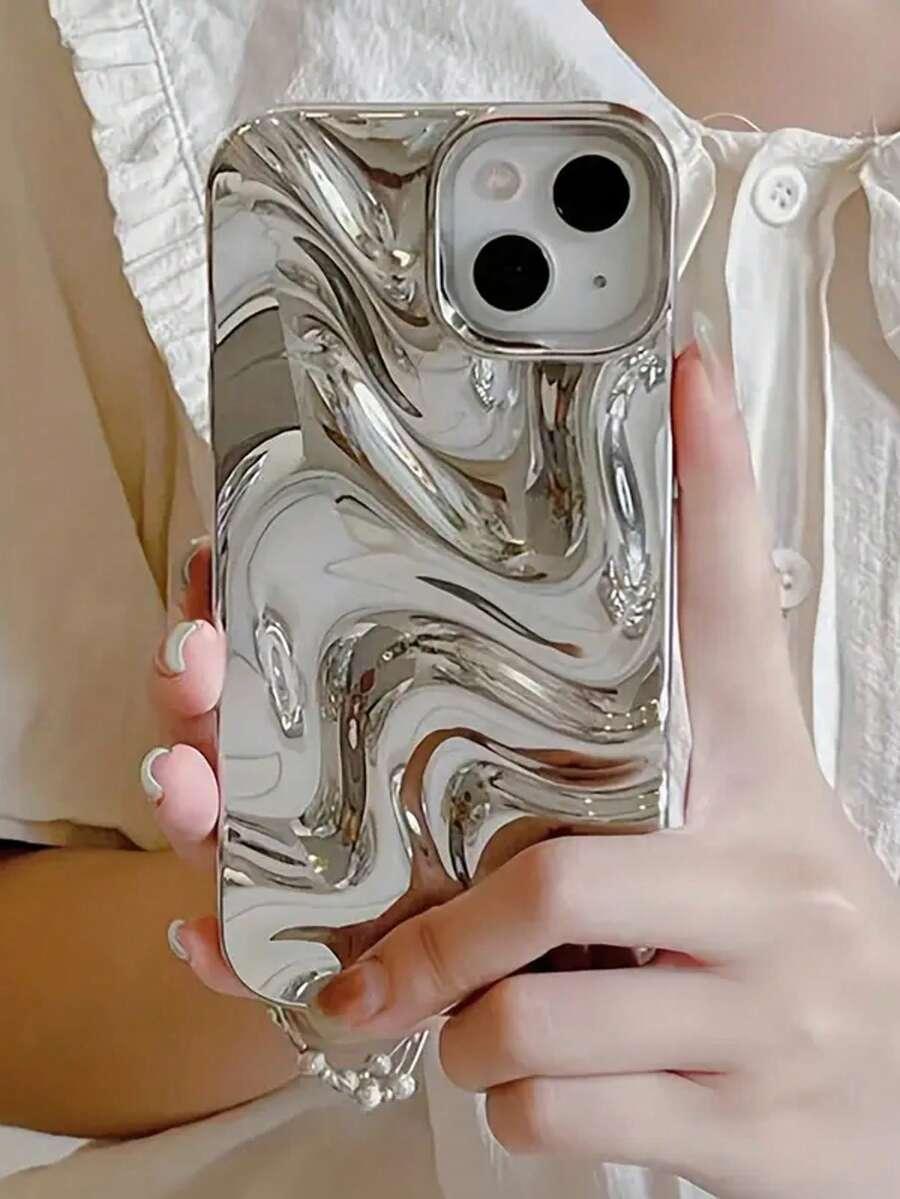 SREBRNE ETUI MA TELEFON IPHONE 16 PRO
