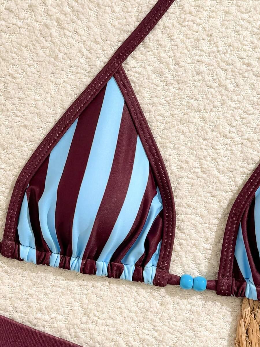 góra od bikini w paski