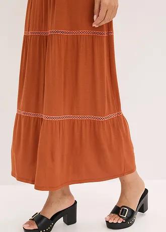 SUKIENKA MAXI PLUS SIZE WISKOZA OKRĄGŁY DEKOLT BEZ RĘKAWÓW