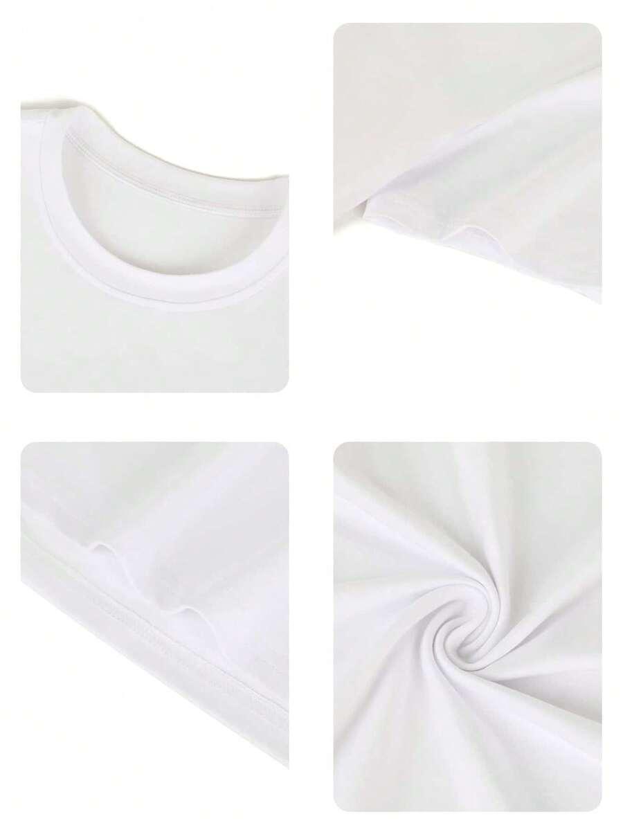 BIAŁY T-SHIRT OKRĄGŁY DEKOLT