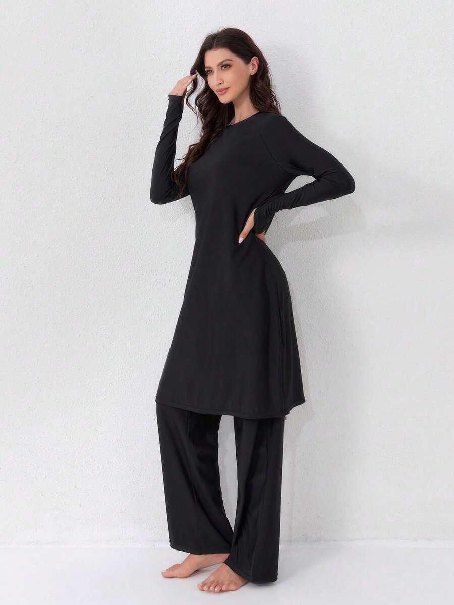 dwuczęściowy strój kąpielowy burkini