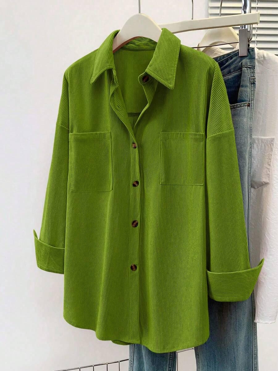 zielona koszula prążek