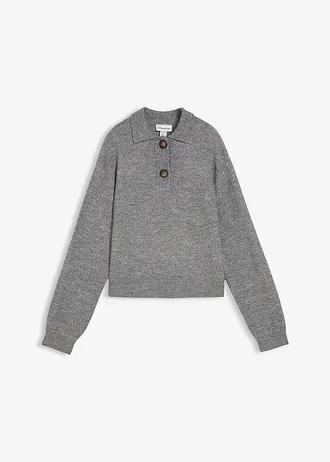SWETER DAMSKI Z KOŁNIERZYKIEM DŁUGI RĘKAW 