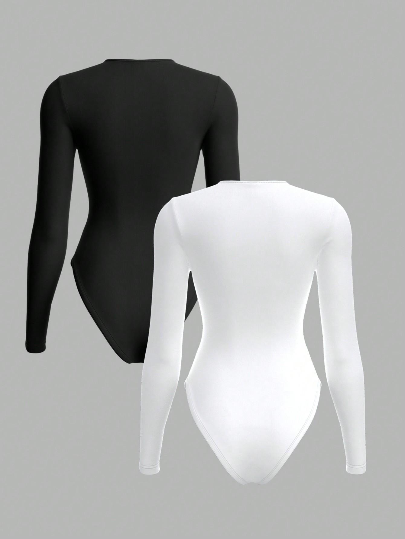 BIAŁE BODY DŁUGI RĘKAW