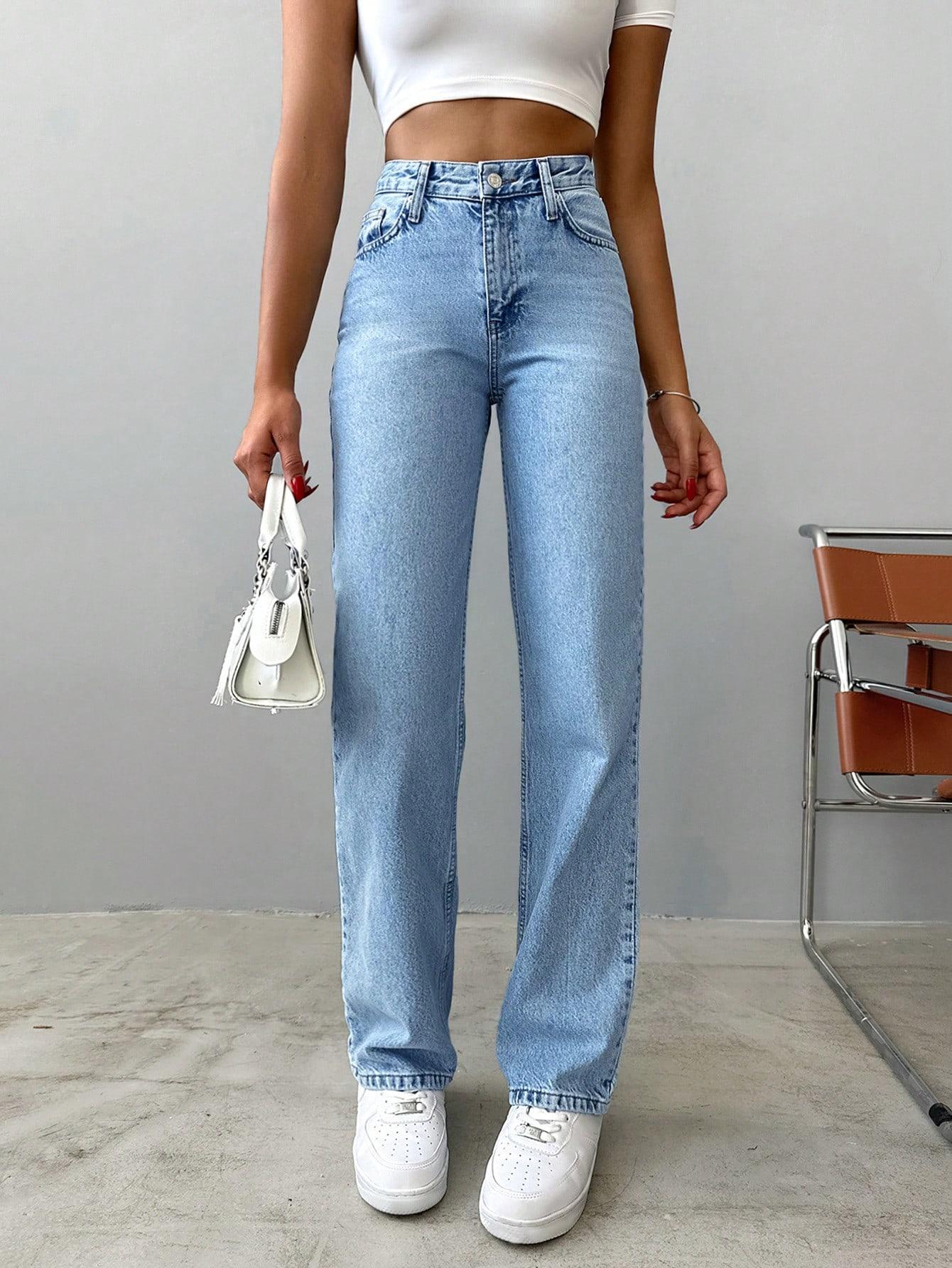 SPODNIE JEANS PROSTE NOGAWKI