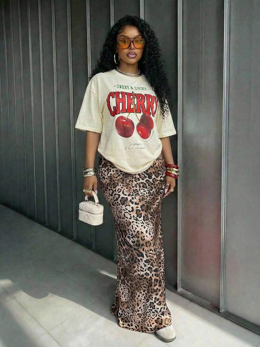 MAXI SPÓDNICA ANIMAL PRINT