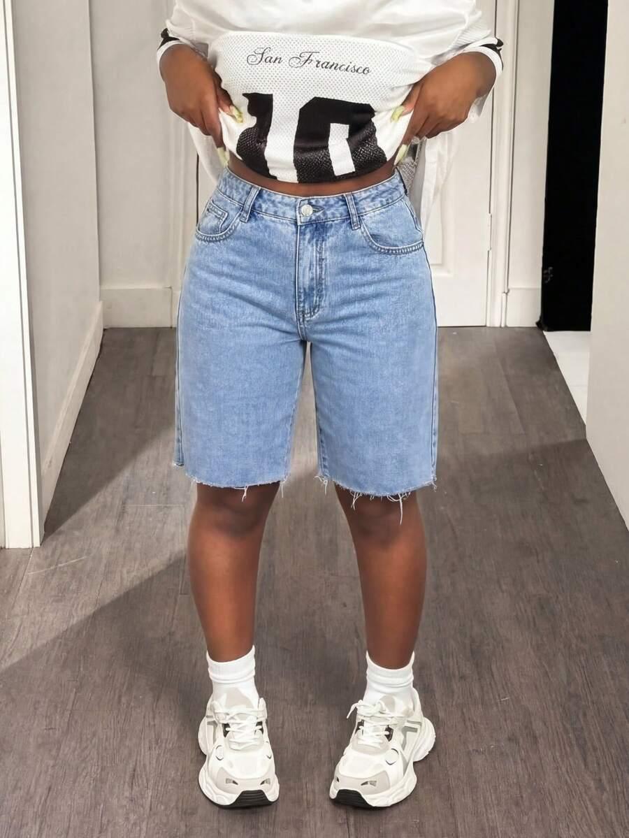 niebieskie SPODENKI JEANS