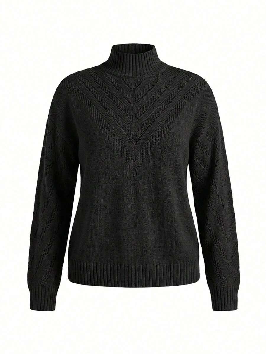 czarny sweter stójka