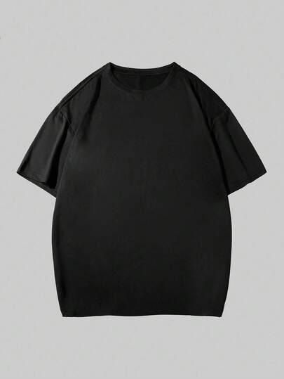 czarny t-shirt print