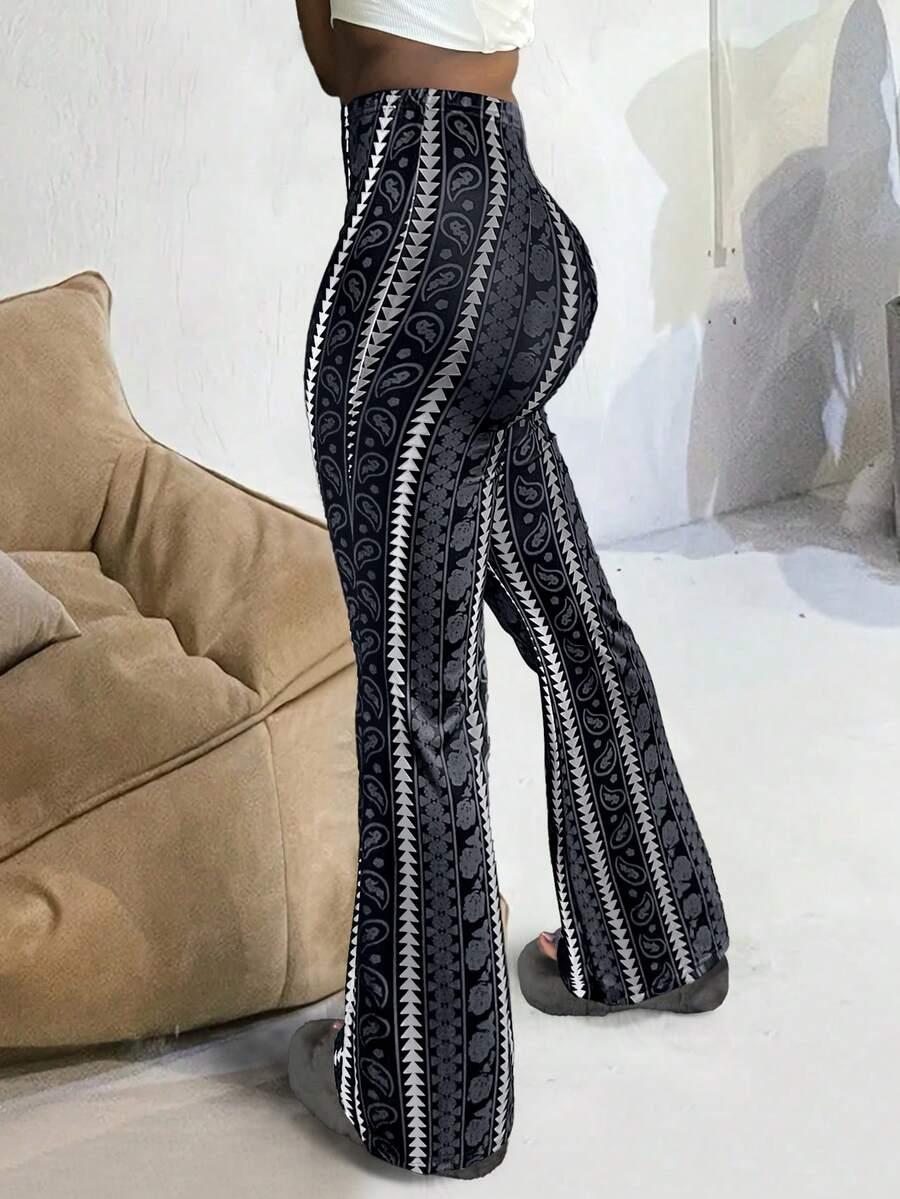 legginsy dzwony wzór