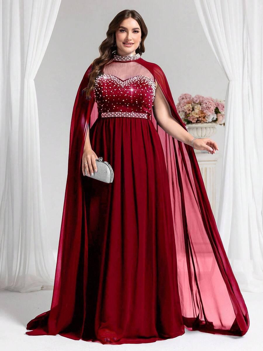CZERWONA MAXI SUKIENKA 