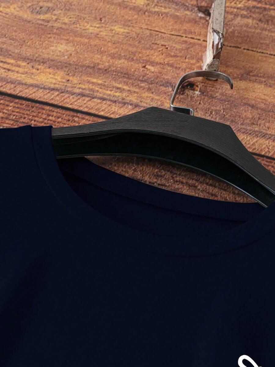 GRANATOWY T-SHIRT BASIC