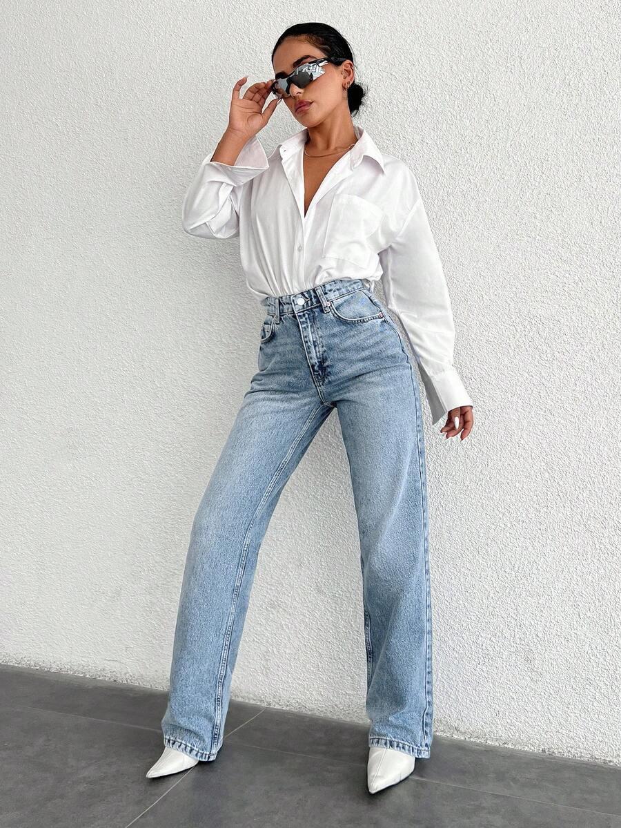 NIEBIESKIE SPODNIE JEANS 