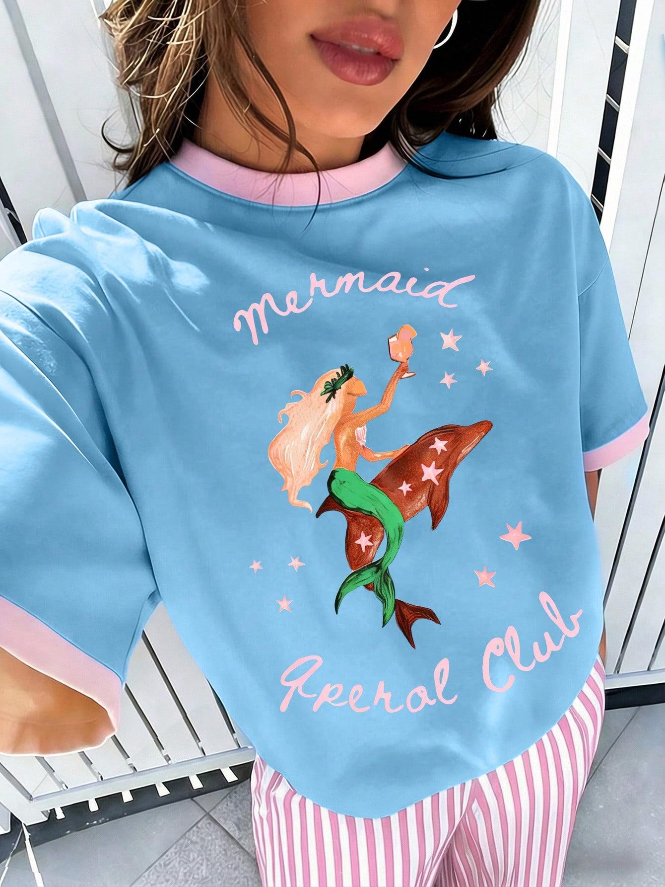 T-SHIRT DAMSKI Z NADRUKIEM