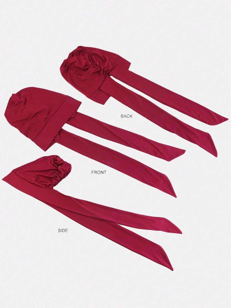 beżowy turban na głowę