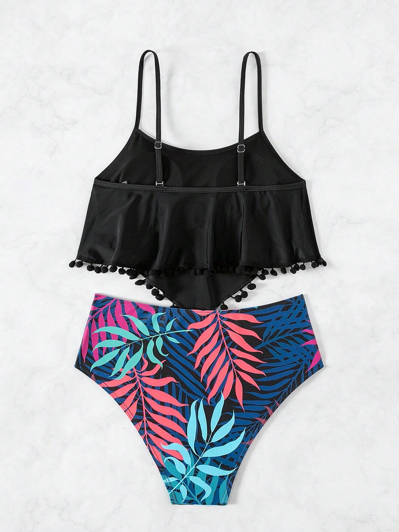 KOMPLET BIKINI POMPONY PRINT