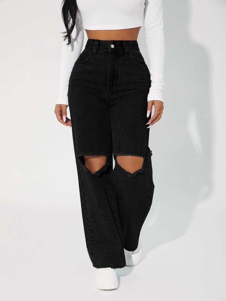 czarne spodnie jeans