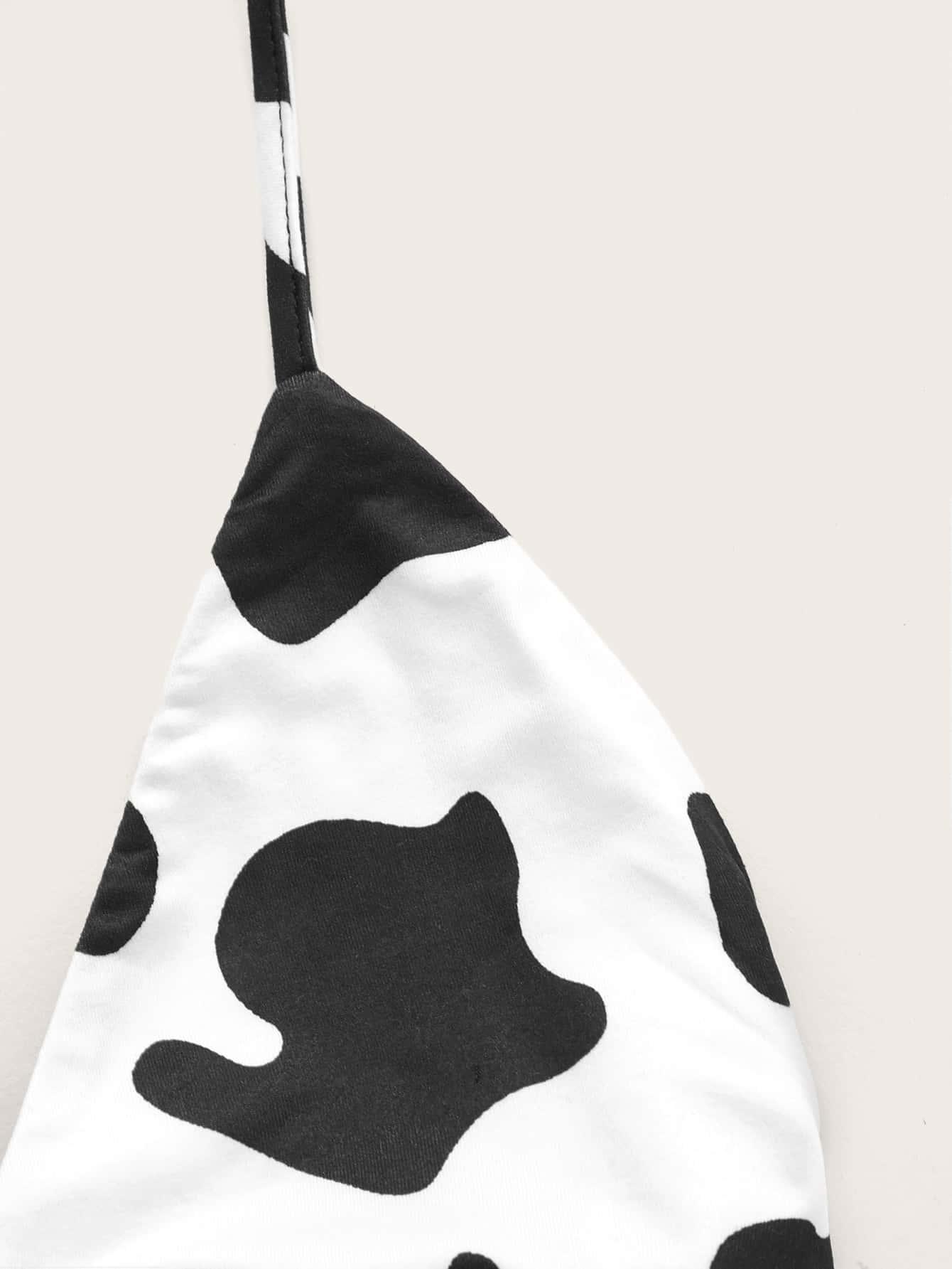CROP TOP ANIMAL PRINT WIĄZANIE