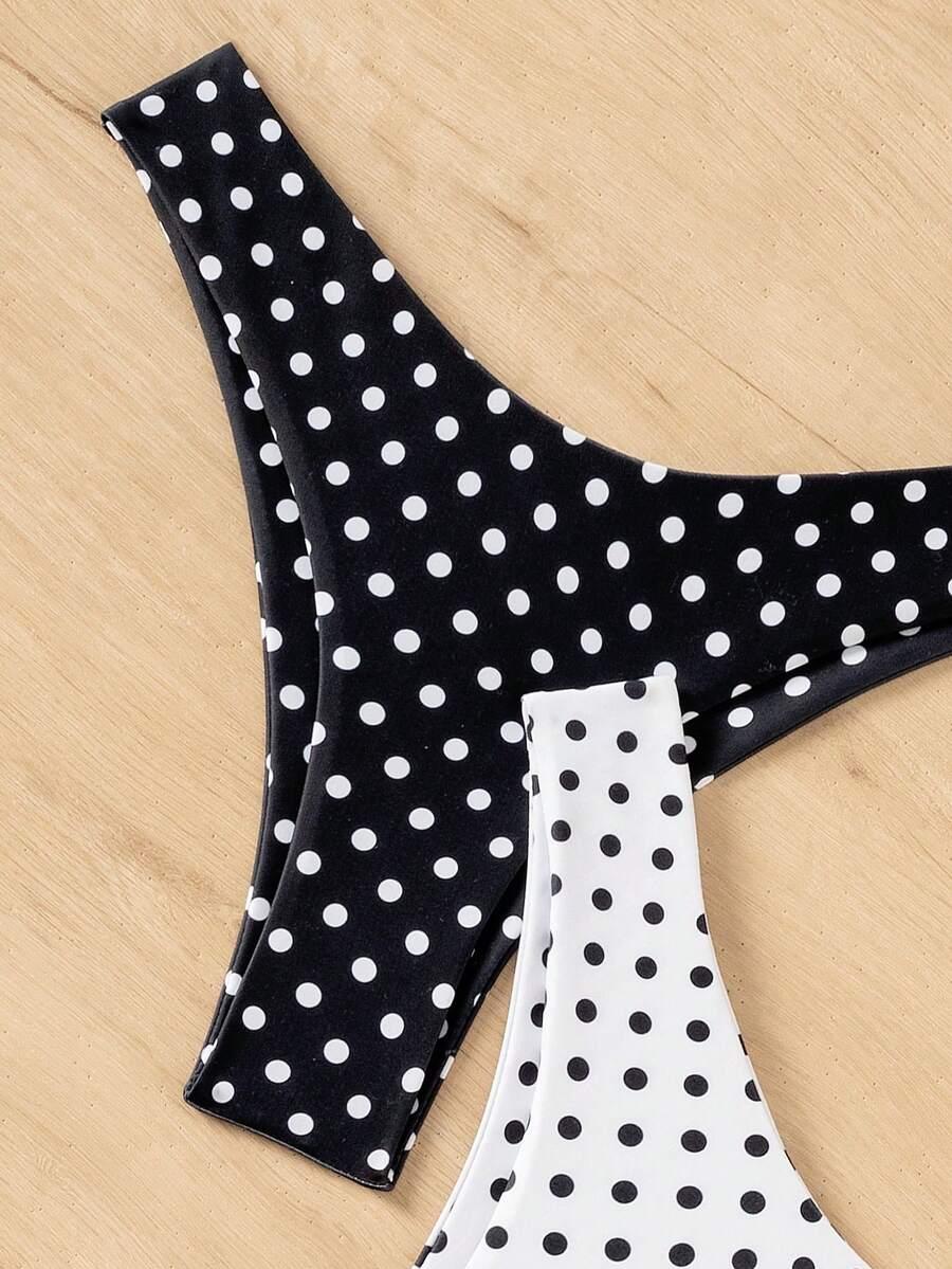 DÓŁ OD BIKINI WZÓR GROSZKI 2-PACK