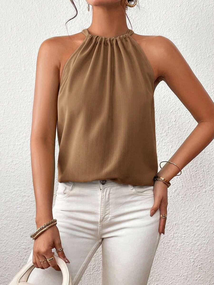 BRĄZOWY TOP WIĄZANIE