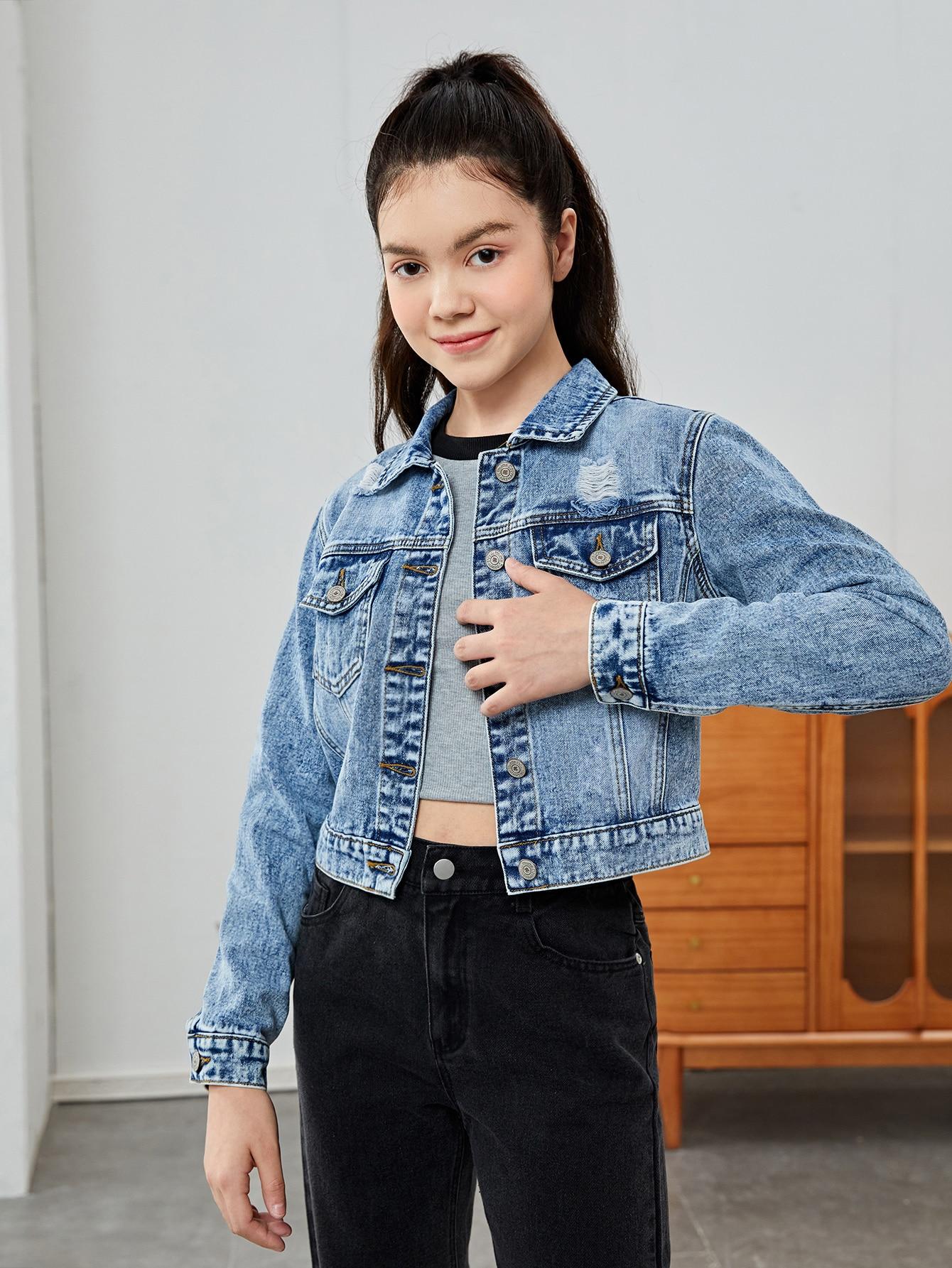 niebieska kurtka jeans