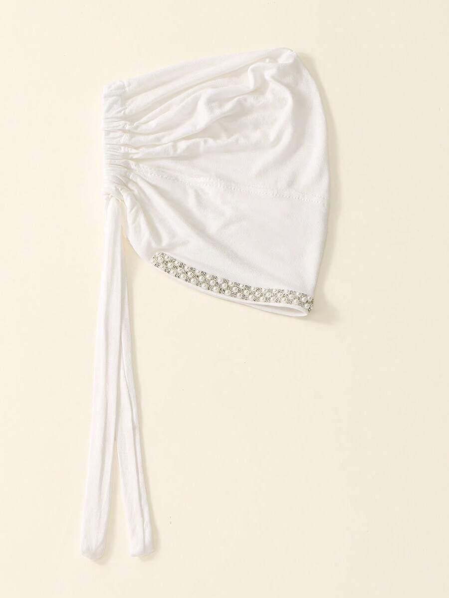 biały turban na głowę