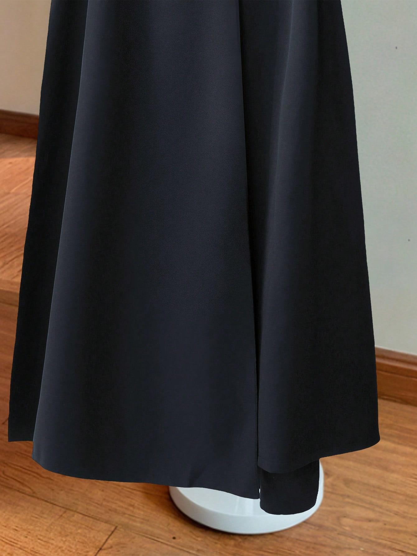 czarna maxi sukienka