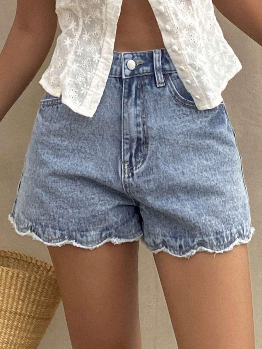 NIEBIESKIE SPODENKI JEANS 