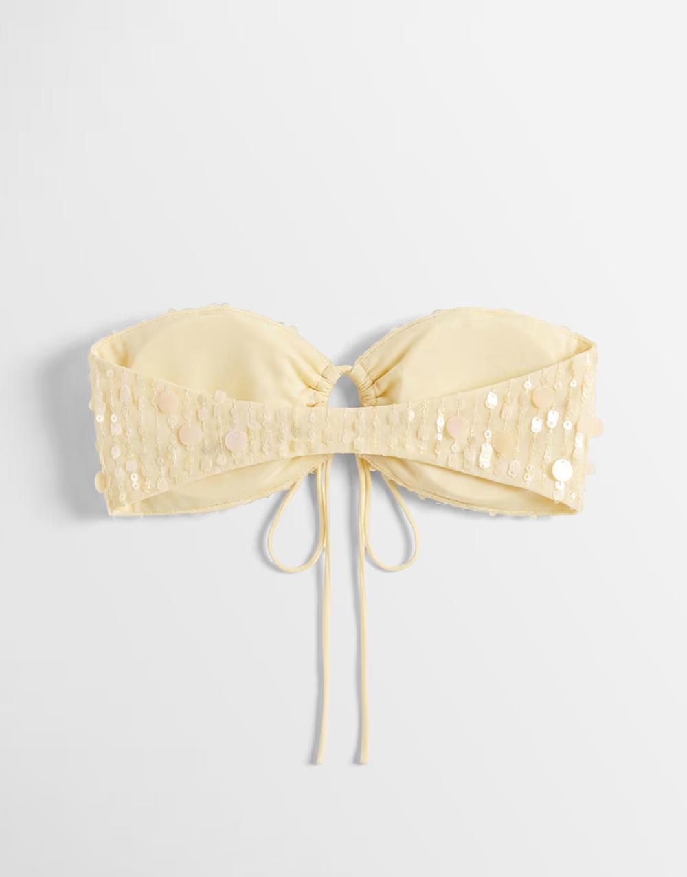żółta góra od bikini cekiny