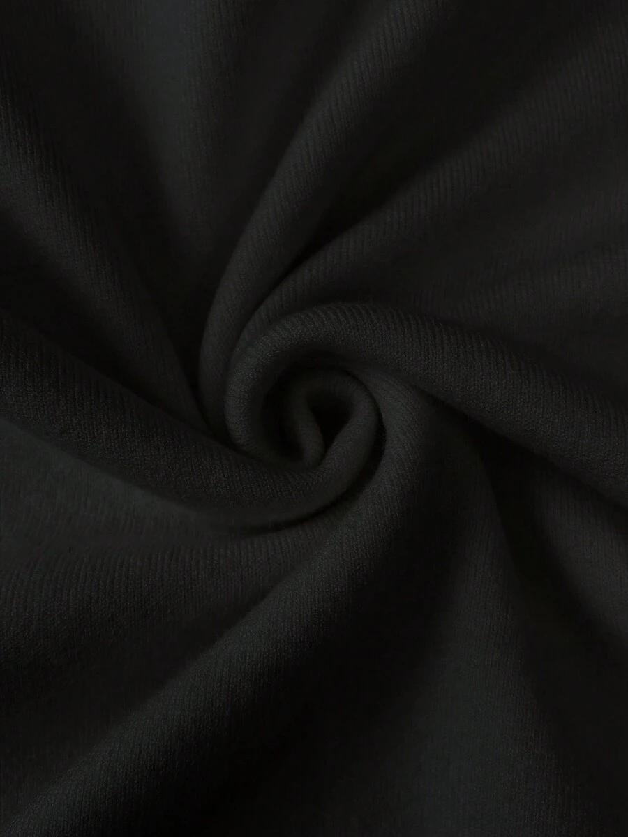 CZARNY ocieplany sweter golf