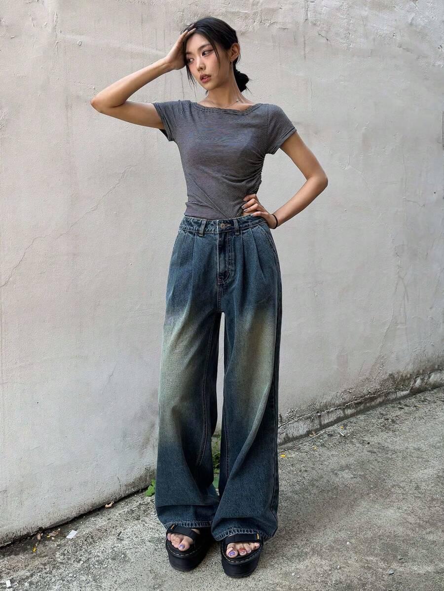 JEANSY DAMSKIE MOM FIT WYSOKI STAN