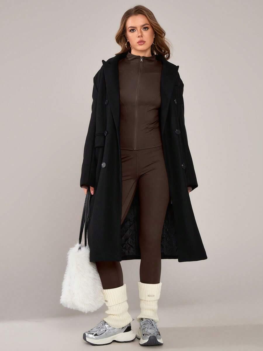 SPORTOWY BRĄZOWY KOMPLET BLUZA LEGGINSY